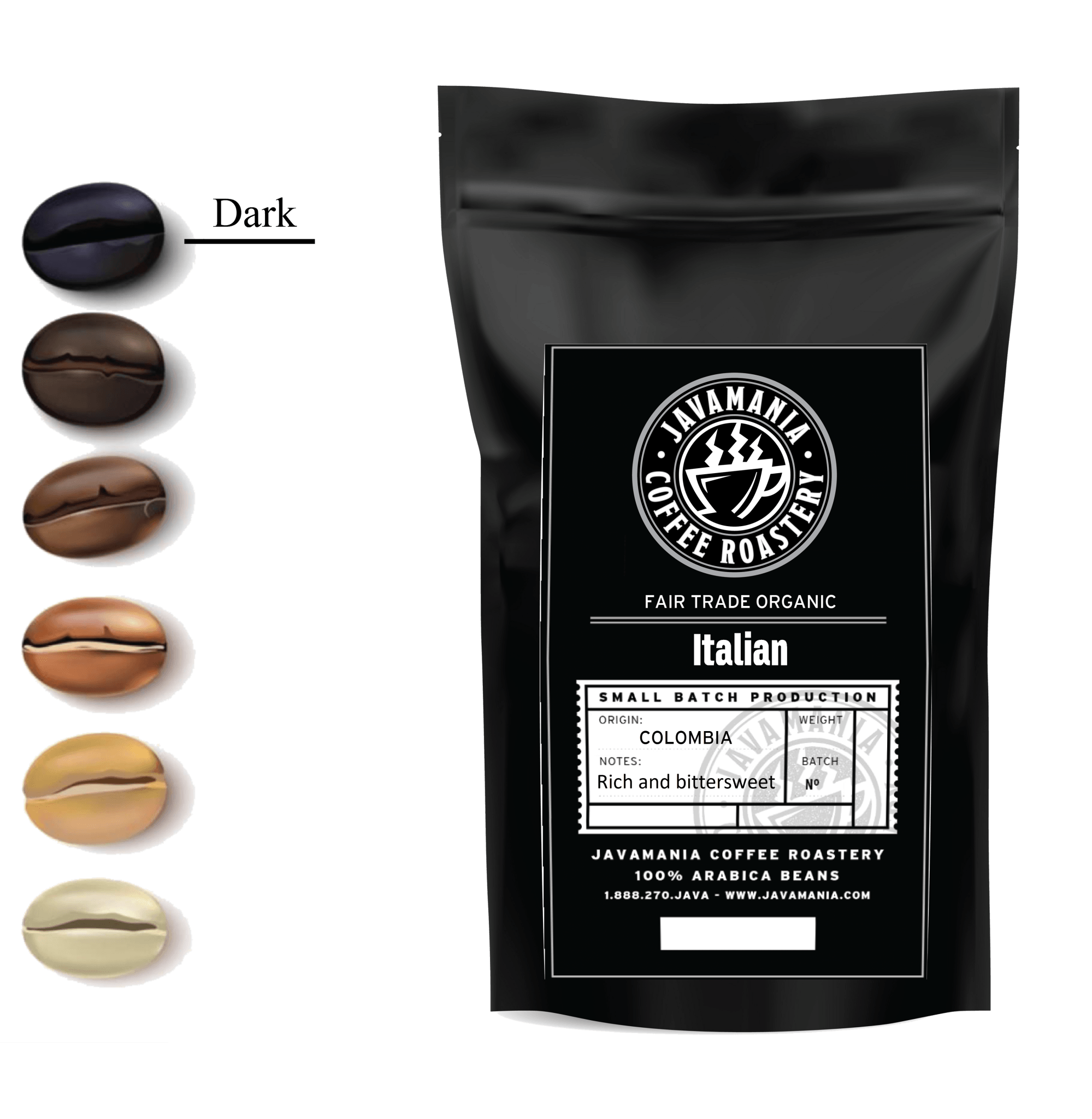 Fair Trade Organic Italian Roast - JavaMania Pro